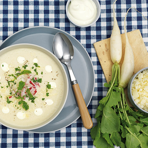 Bayerische Radi-Suppe mit Kerbel