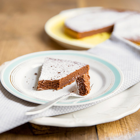 Französische Schokoladentarte aus der Pfanne