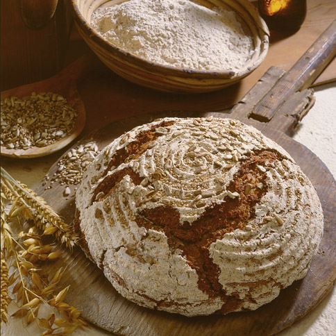 Bierbrot mit Körnern