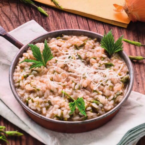 Risotto mit Hopfensprossen