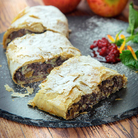 Apfel Mohn Strudel