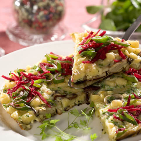 Spaetzle Pfannkuchen Mit Feldsalat