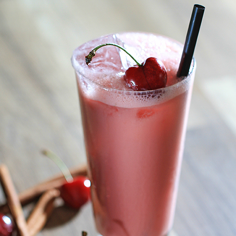 Cherry-Rhubarb-Lassi