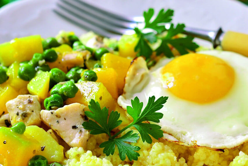 Kuerbis Huehner Ragout Mit Couscous