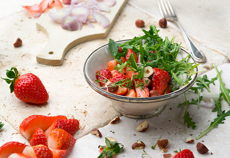 Erdbeer Rucola Salat