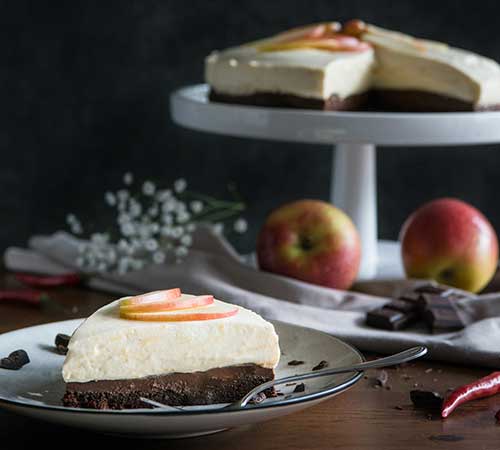 Apfelfruchttorte mit Schokoladen-Chilicreme