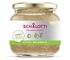 Schalotti Zwiebelconfit Apfel-Weißwein, 180g, UVP: 3,99€