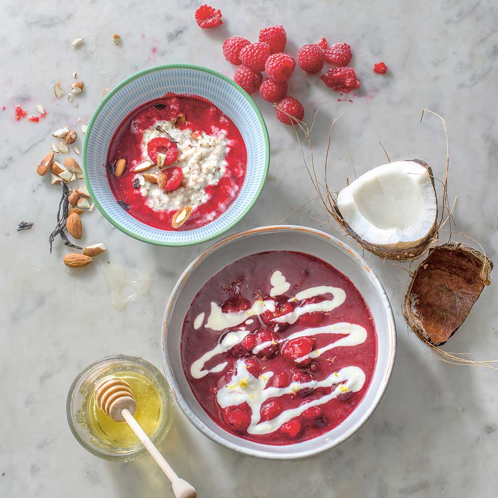 Beeren-Mandelhonig Suppe