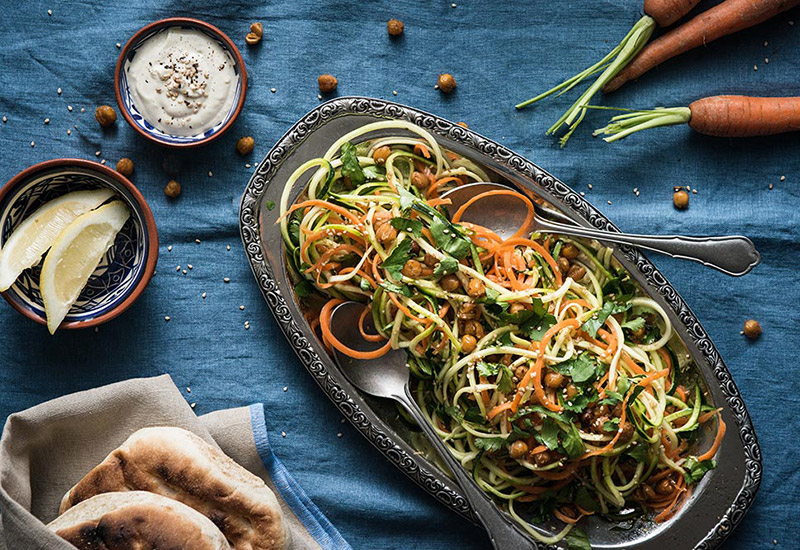 Zucchini Möhren Spaghetti